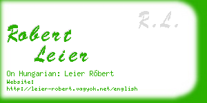 robert leier business card