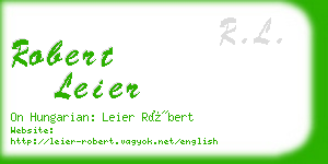 robert leier business card